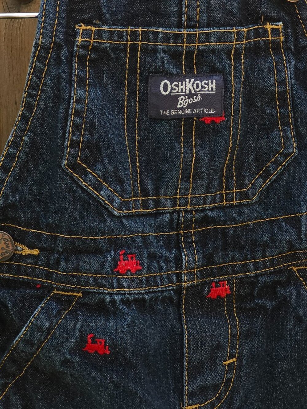 OshKosh B'Gosh Train Overalls 12 Months Hard to fine Baby Overalls